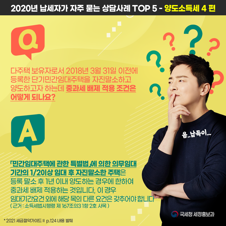 2020년 납세자가 자주 묻는 상담사례 [양도소득세 4~5편] 이미지 1